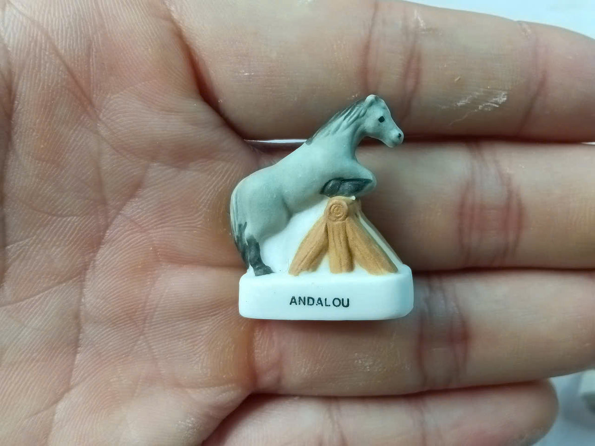 French Horse Breeds Porcelain Fève – Single Piece