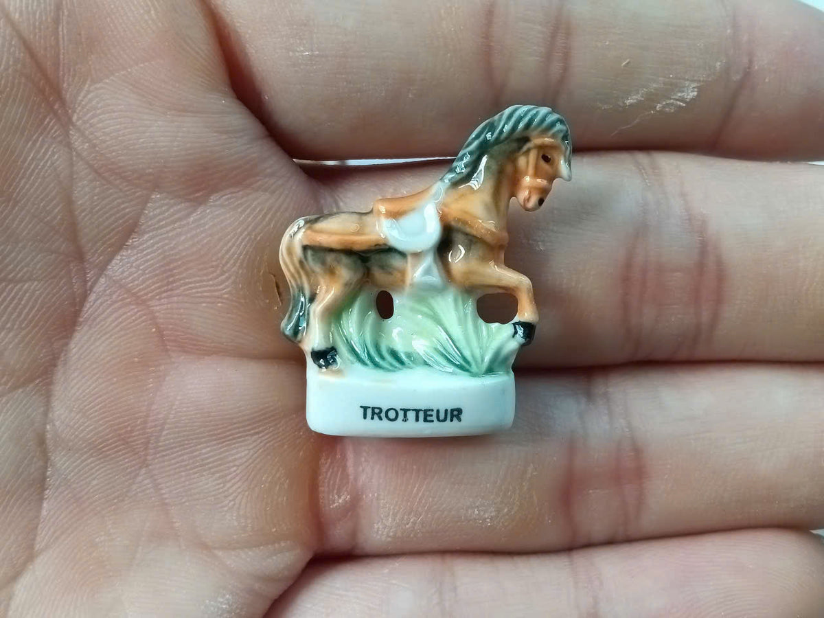 French Horse Breeds Porcelain Fève – Single Piece