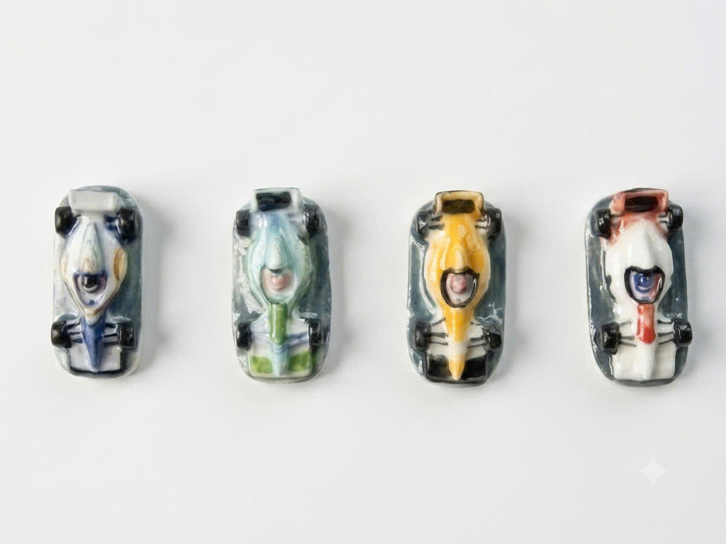 Formula 1 Racing Car Porcelain Fève – Single Piece