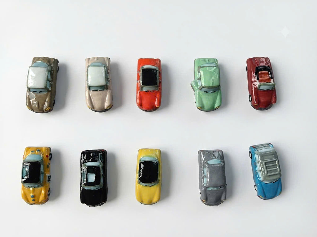 Vintage Classic Car Porcelain Fève – Single Piece