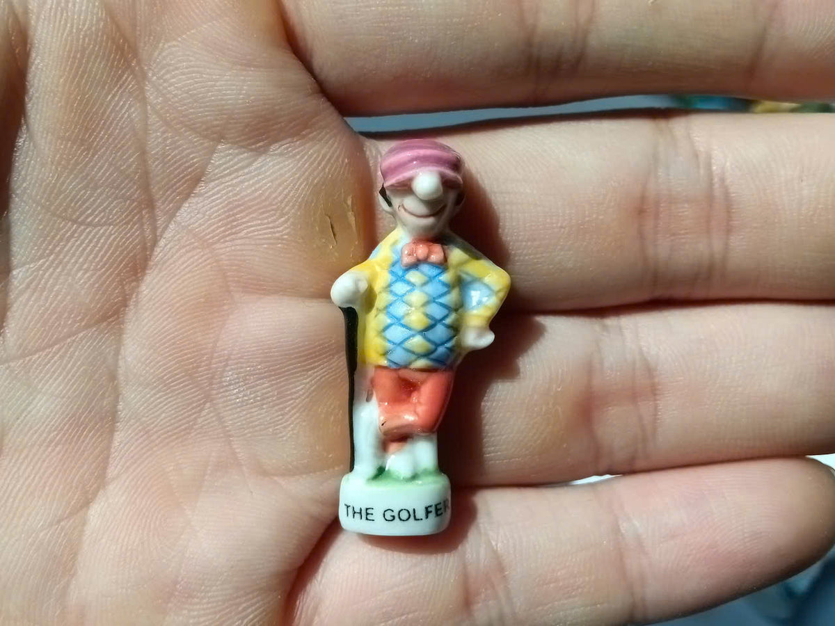 Golf Humour Porcelain Fève – Single Piece