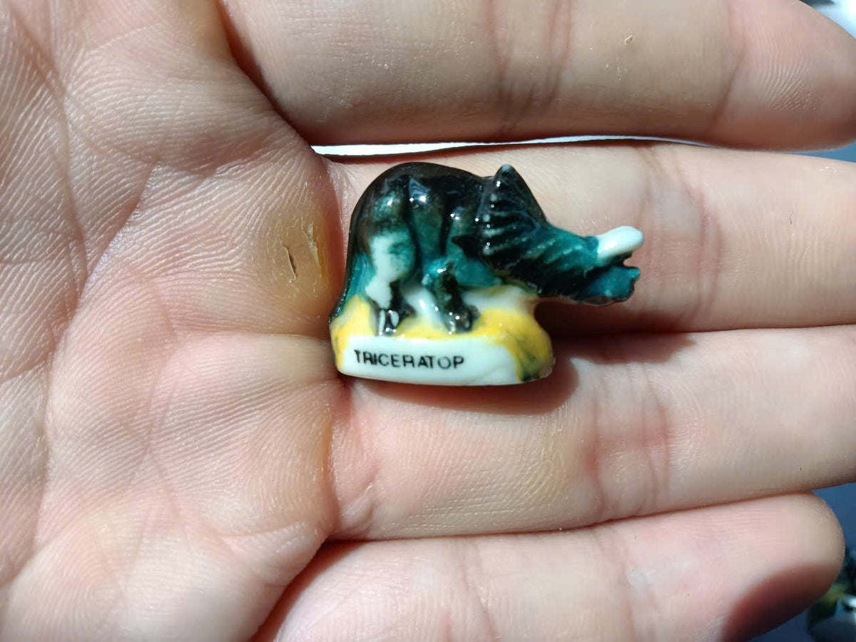Dinosaur Porcelain Fève – Single Collectible Figurine