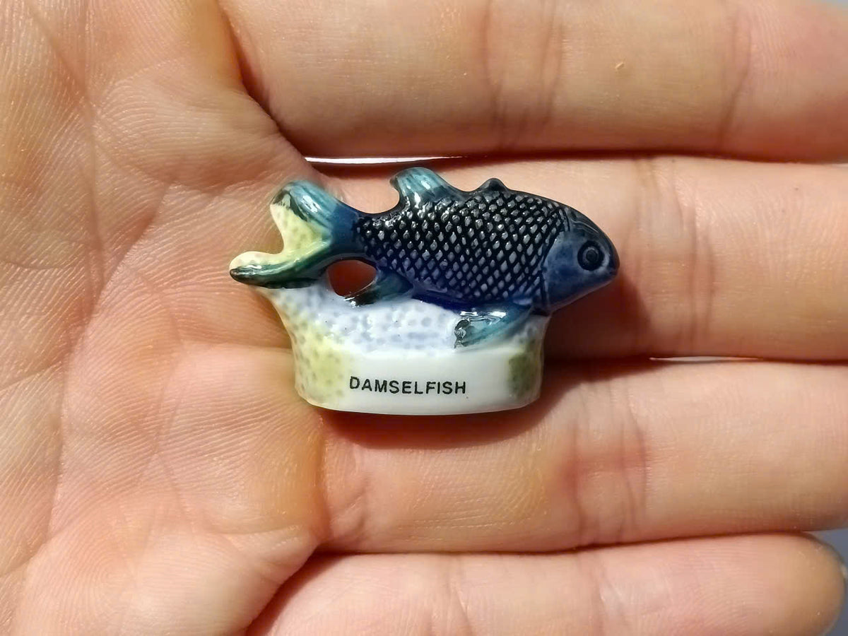Tropical Fish Porcelain Fève – Single Collectible Figurine