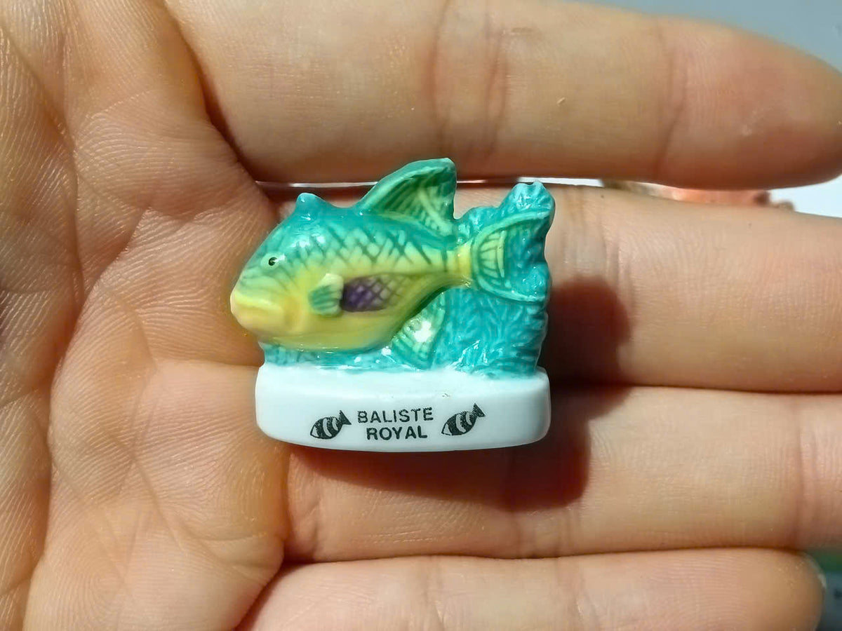 Tropical Fish Porcelain Fève – Single Collectible Figurine