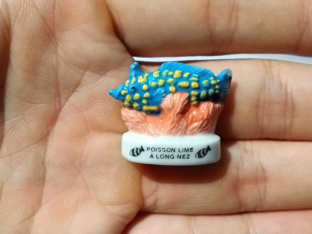 Tropical Fish Porcelain Fève – Single Collectible Figurine
