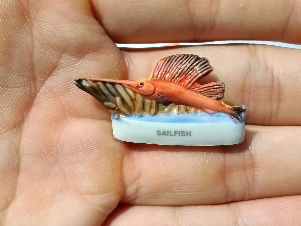 Tropical Fish Porcelain Fève – Single Collectible Figurine