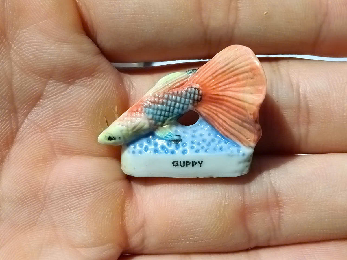 Tropical Fish Porcelain Fève – Single Collectible Figurine