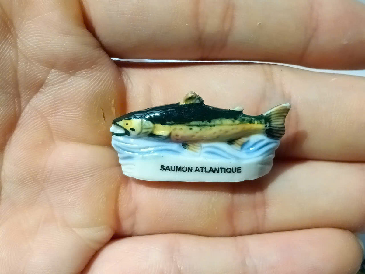 Tropical Fish Porcelain Fève – Single Collectible Figurine