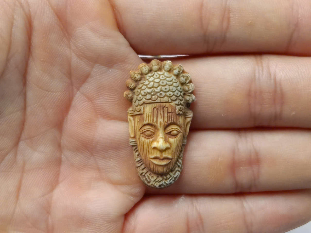 Tribal & African Mask Porcelain Fève – Single Collectible Figurine