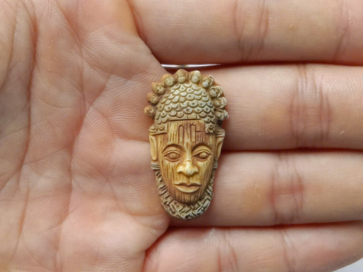 Tribal & African Mask Porcelain Fève – Single Collectible Figurine