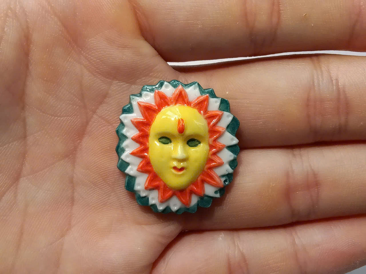 Venetian Carnival Mask Porcelain Fève – Single Piece (Series III)