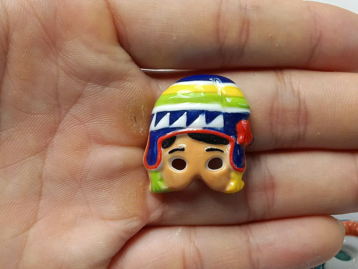 Venetian Carnival Mask Porcelain Fève – Single Piece (Series III)