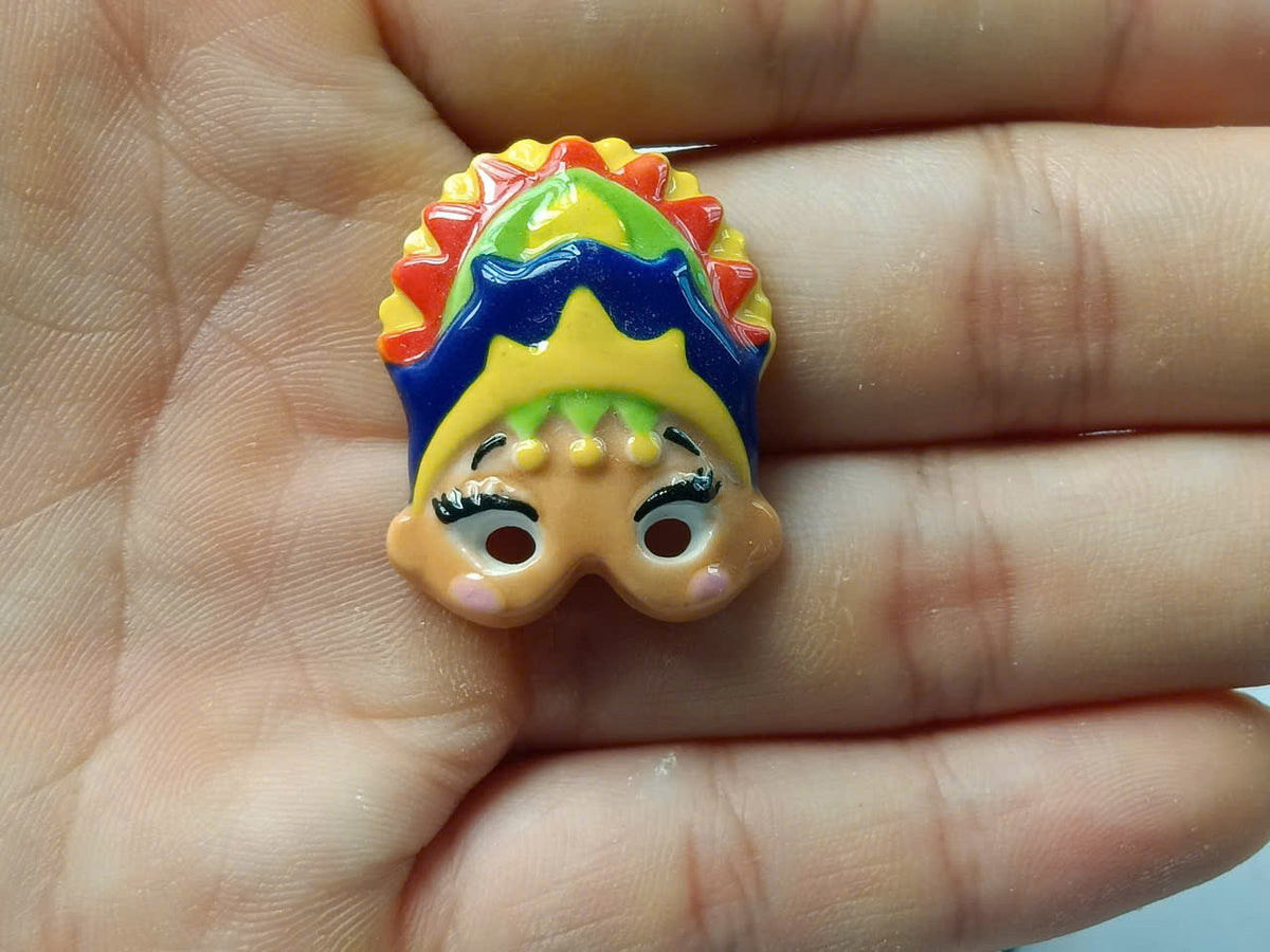 Venetian Carnival Mask Porcelain Fève – Single Piece (Series III)