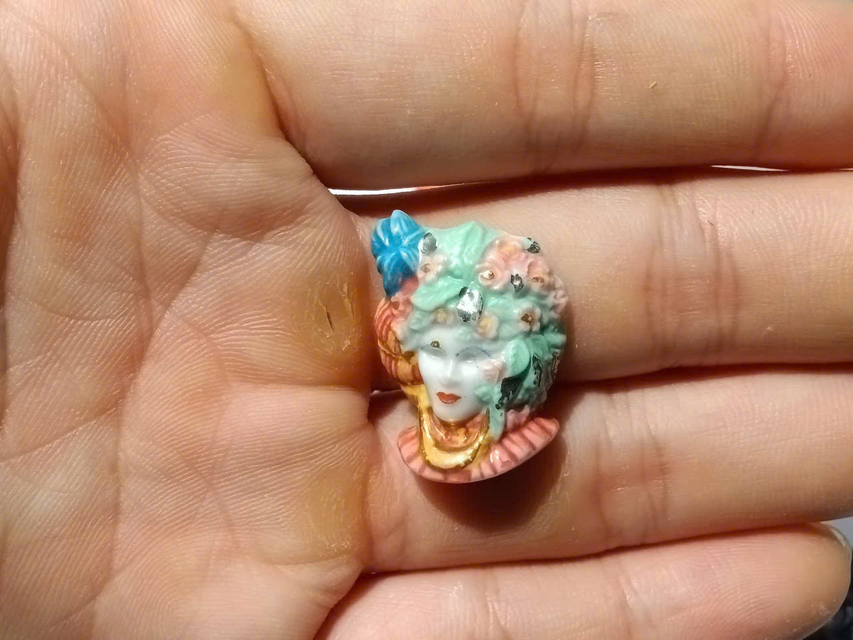 Venetian Carnival Mask Porcelain Fève – Single Piece (Series II)