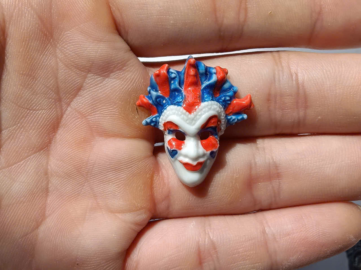 Venetian Carnival Mask Porcelain Fève – Single Piece (Series II)