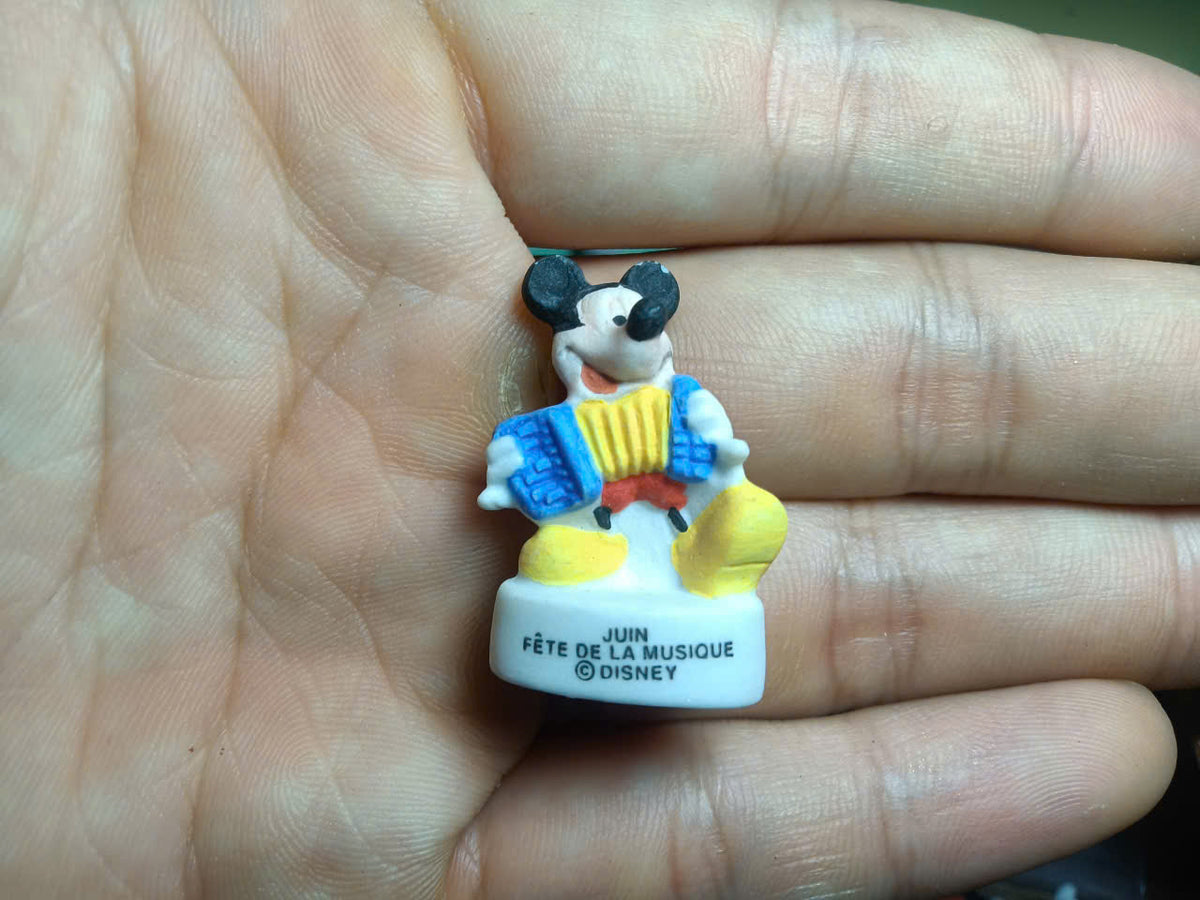 Set of 21 Mickey Mouse Fèves – French Miniature Porcelain Figurines