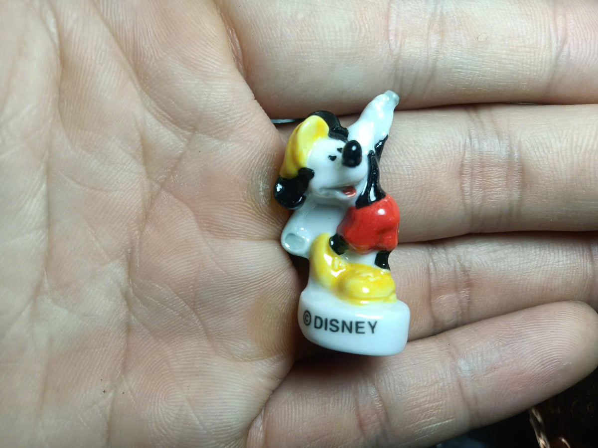 Set of 21 Mickey Mouse Fèves – French Miniature Porcelain Figurines
