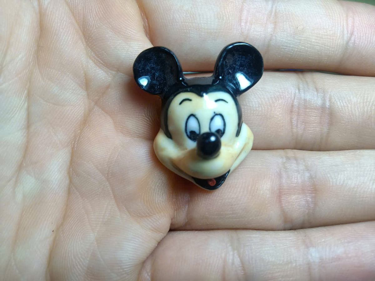 Set of 21 Mickey Mouse Fèves – French Miniature Porcelain Figurines
