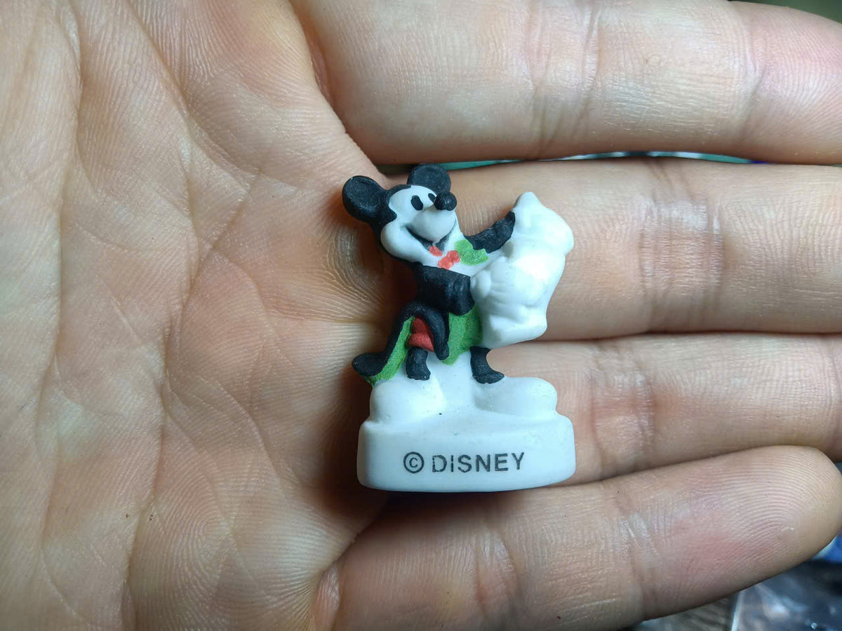 Set of 21 Mickey Mouse Fèves – French Miniature Porcelain Figurines