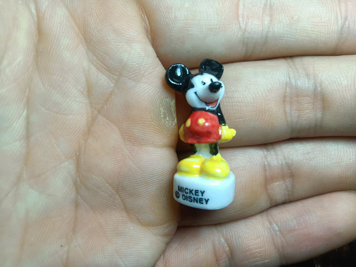 Set of 21 Mickey Mouse Fèves – French Miniature Porcelain Figurines