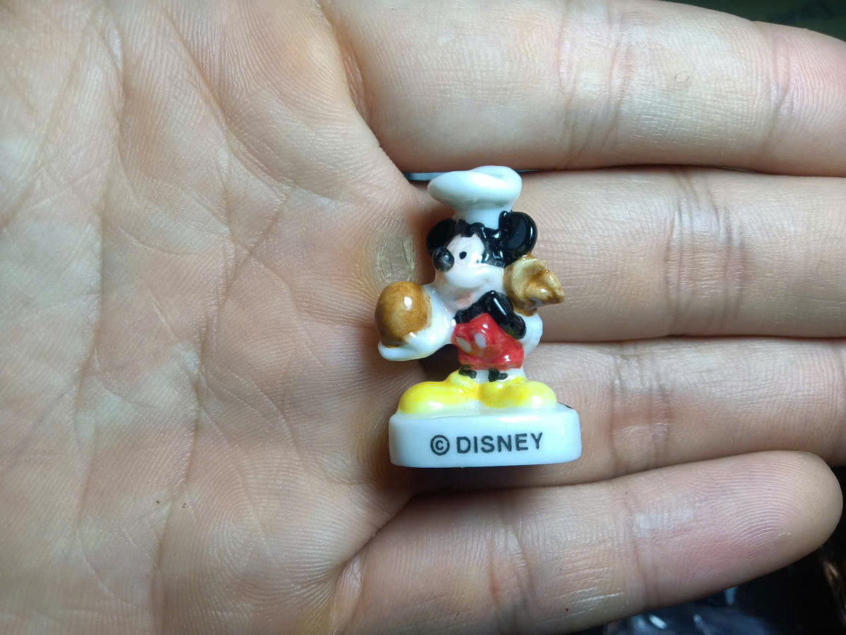 Set of 21 Mickey Mouse Fèves – French Miniature Porcelain Figurines