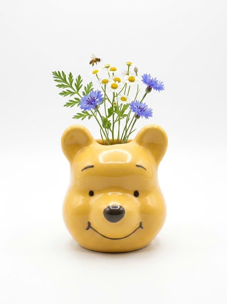 Winnie the Pooh Ceramic Head Vase – Flower Pot & Home Decor