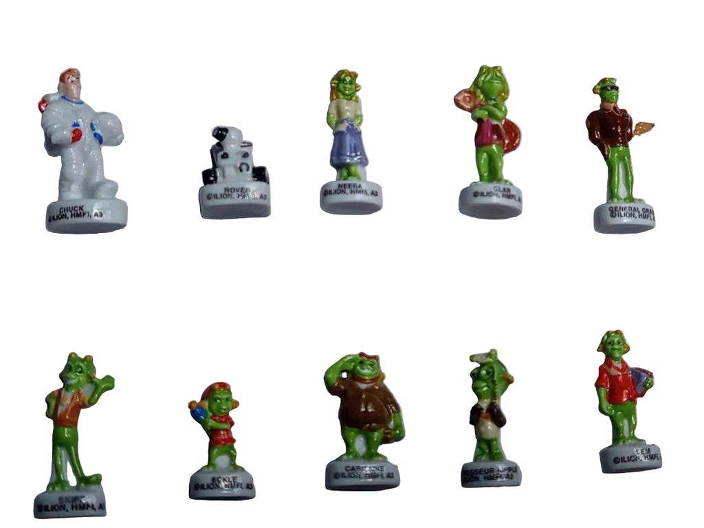 Planet 51 Porcelain Fève Figurines – Vintage Collectible Set of 10