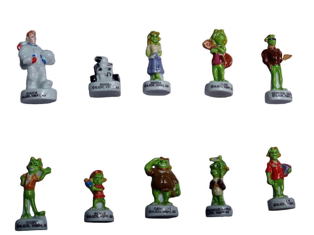 Planet 51 Porcelain Fève Figurines – Vintage Collectible Set of 10