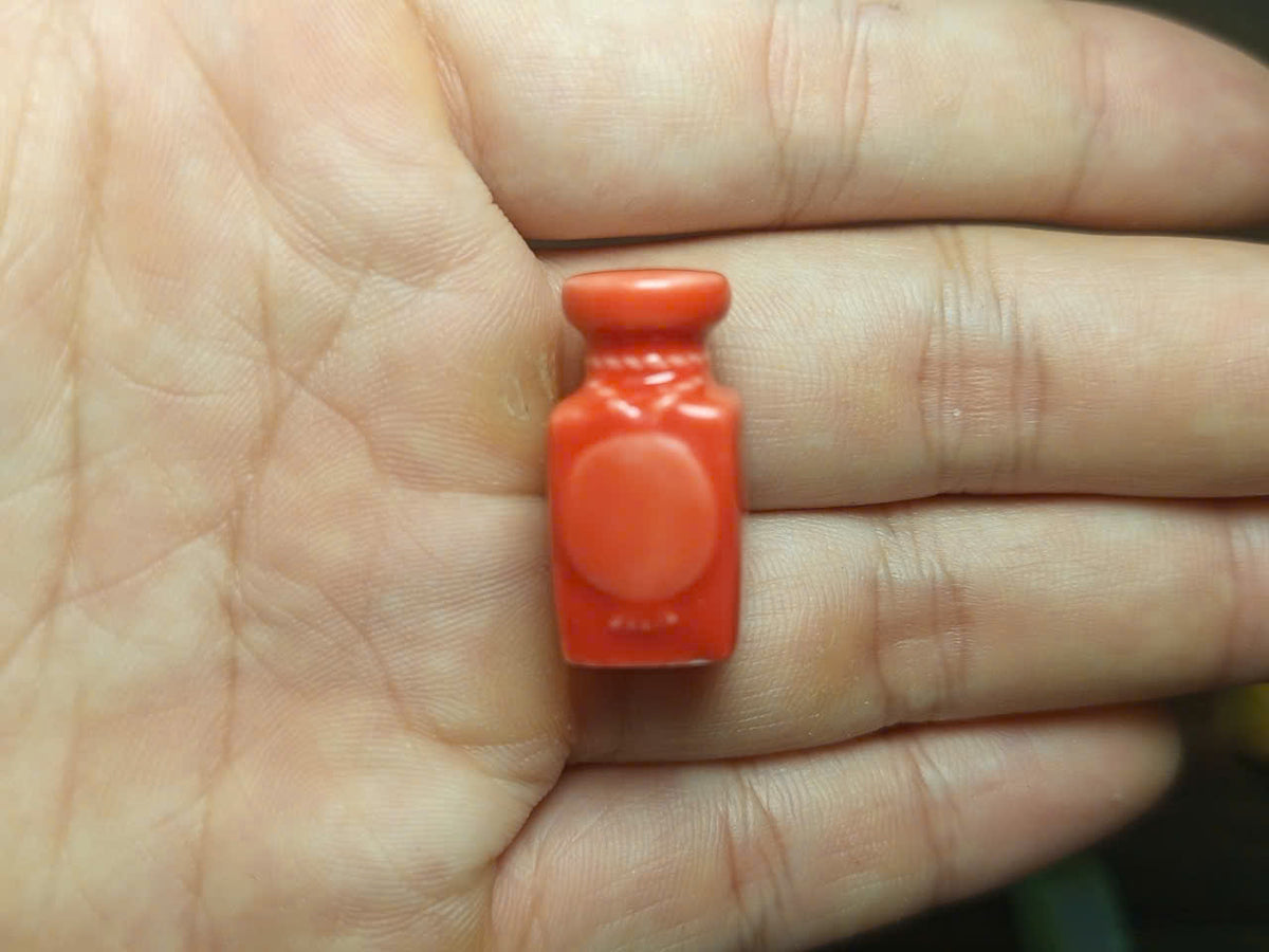 Miniature Perfume Bottle Porcelain Fève Figurines – Vintage French Collectible Set of 8