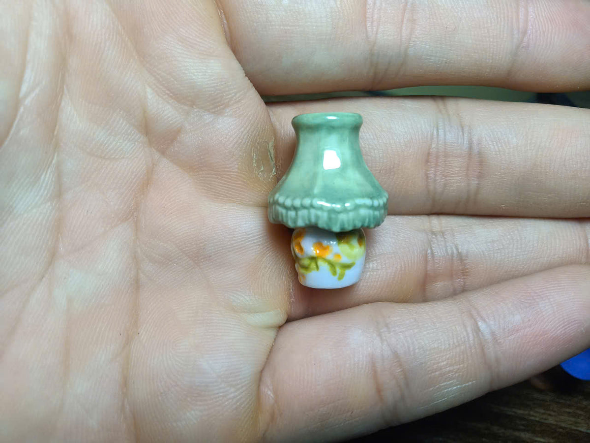 Handcrafted Ceramic Miniature Lamp – Collectible Tiny Décor Figurine (Sold Individually)
