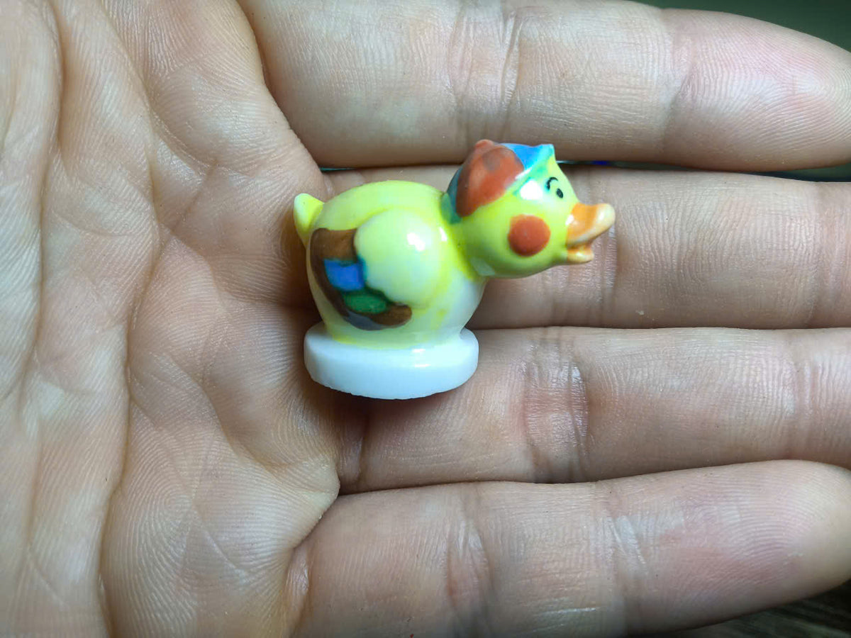 Handcrafted Ceramic Duck Fève Miniature – Collectible Bird Figurine (Sold Individually)