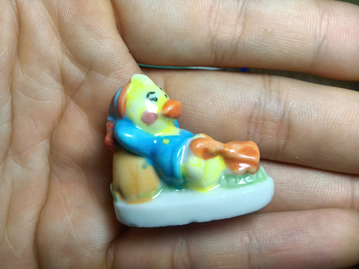 Handcrafted Ceramic Duck Fève Miniature – Collectible Bird Figurine (Sold Individually)