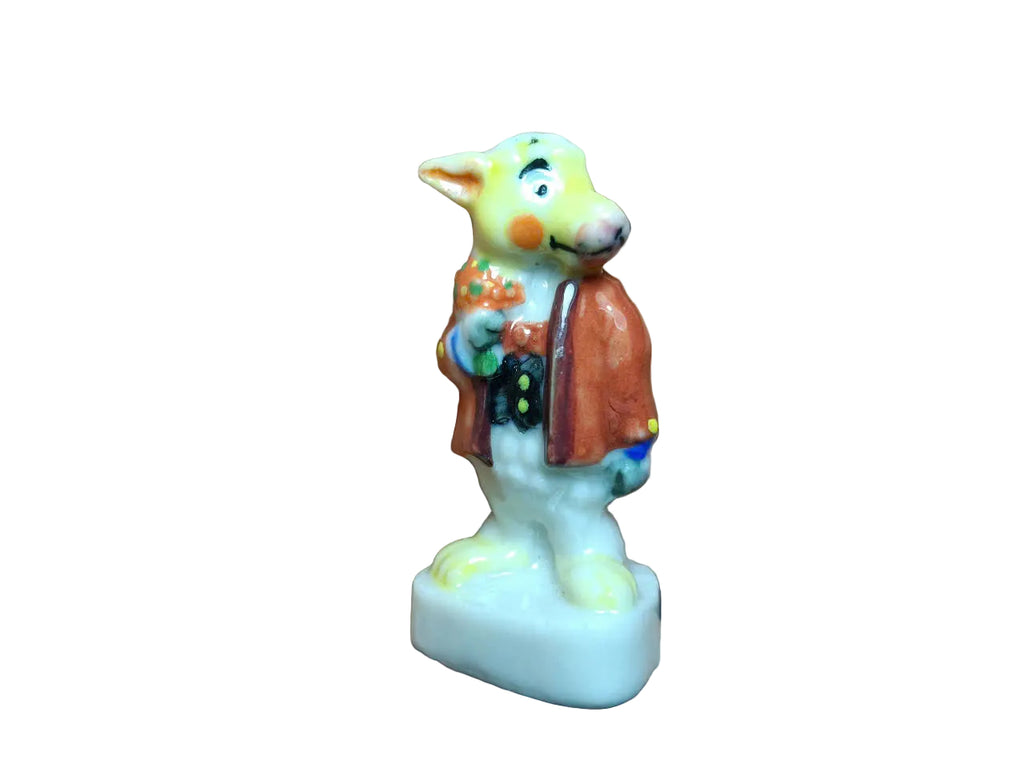 Handcrafted Ceramic Dapper Animal Fève Miniature – Dressed Character Collectible (Sold Individually)
