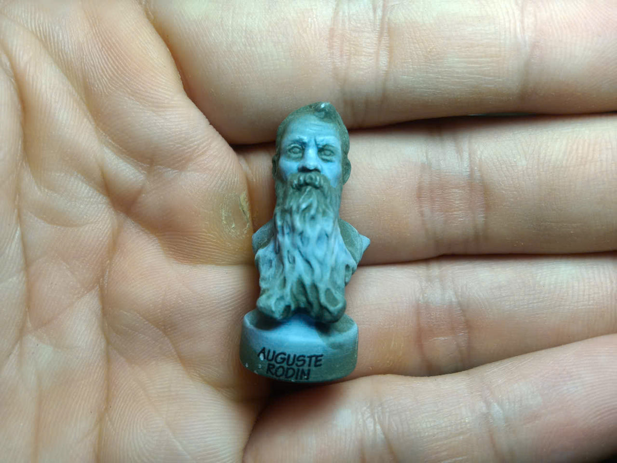 French Historical Figures Ceramic Fève Miniature – Hand-Painted Bust Collectible (Sold Individually)