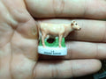 French Cattle Porcelain Fève – Single Piece | Hand-Painted Collectible Figurine