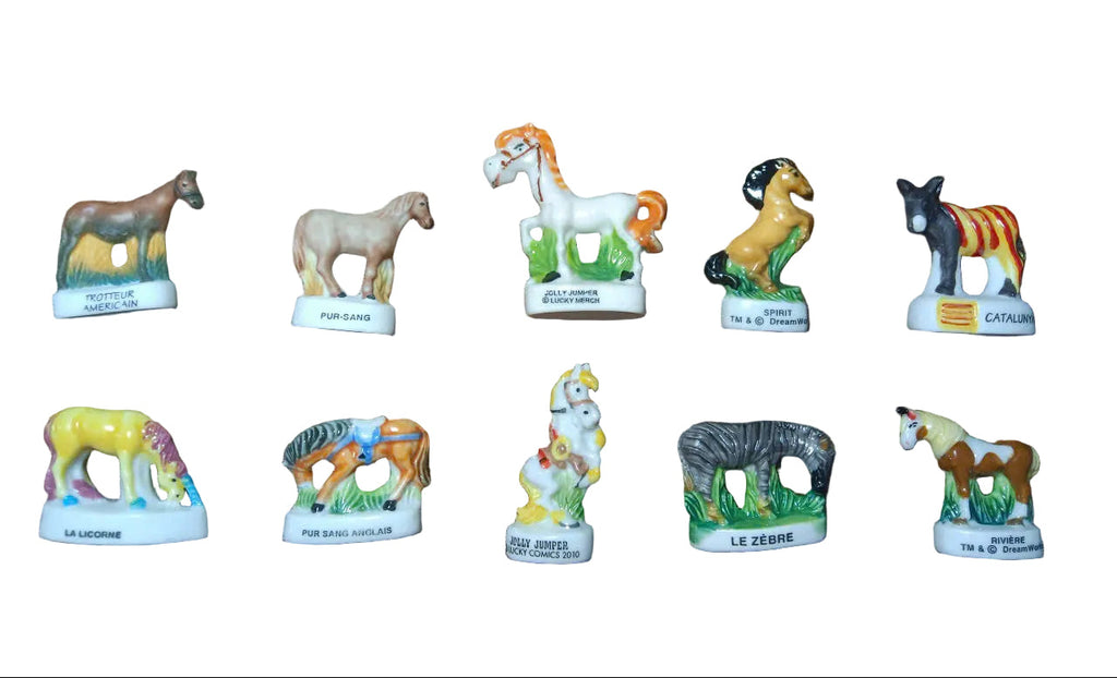 Horse & Equine Porcelain Fève – Single Piece | Hand-Painted Collectible Figurine