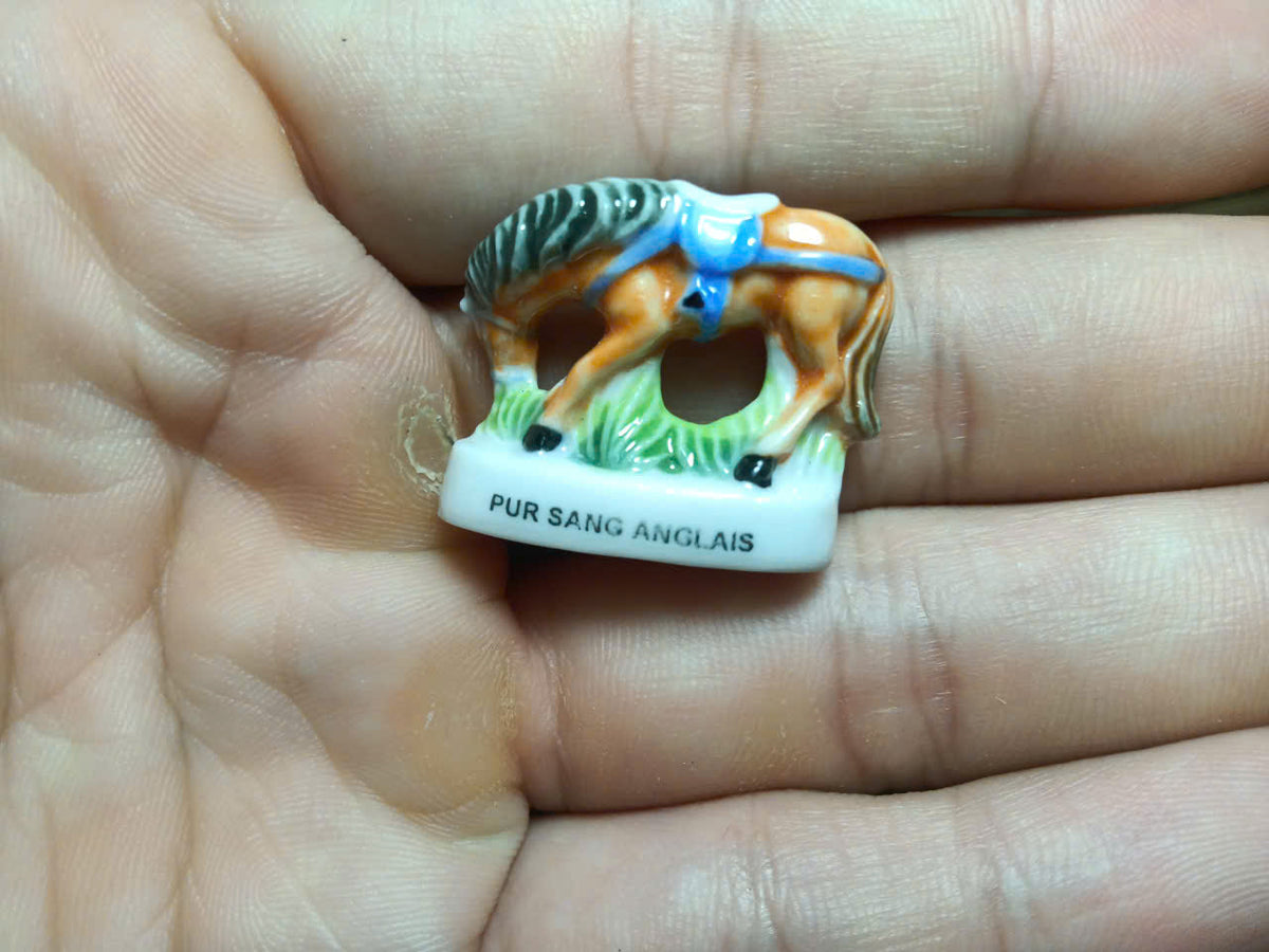 Horse & Equine Porcelain Fève – Single Piece | Hand-Painted Collectible Figurine
