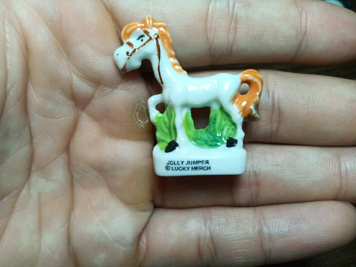Horse & Equine Porcelain Fève – Single Piece | Hand-Painted Collectible Figurine
