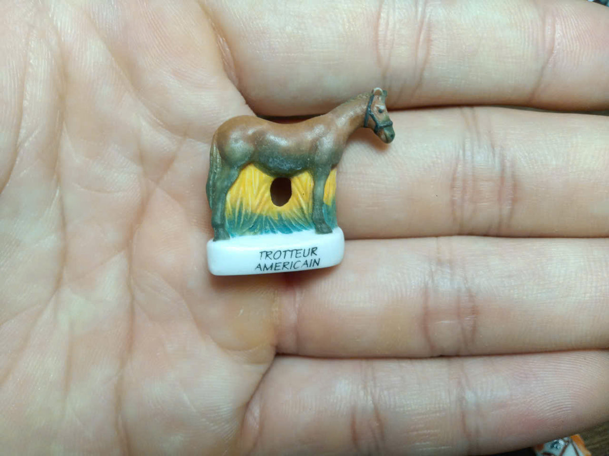 Horse & Equine Porcelain Fève – Single Piece | Hand-Painted Collectible Figurine