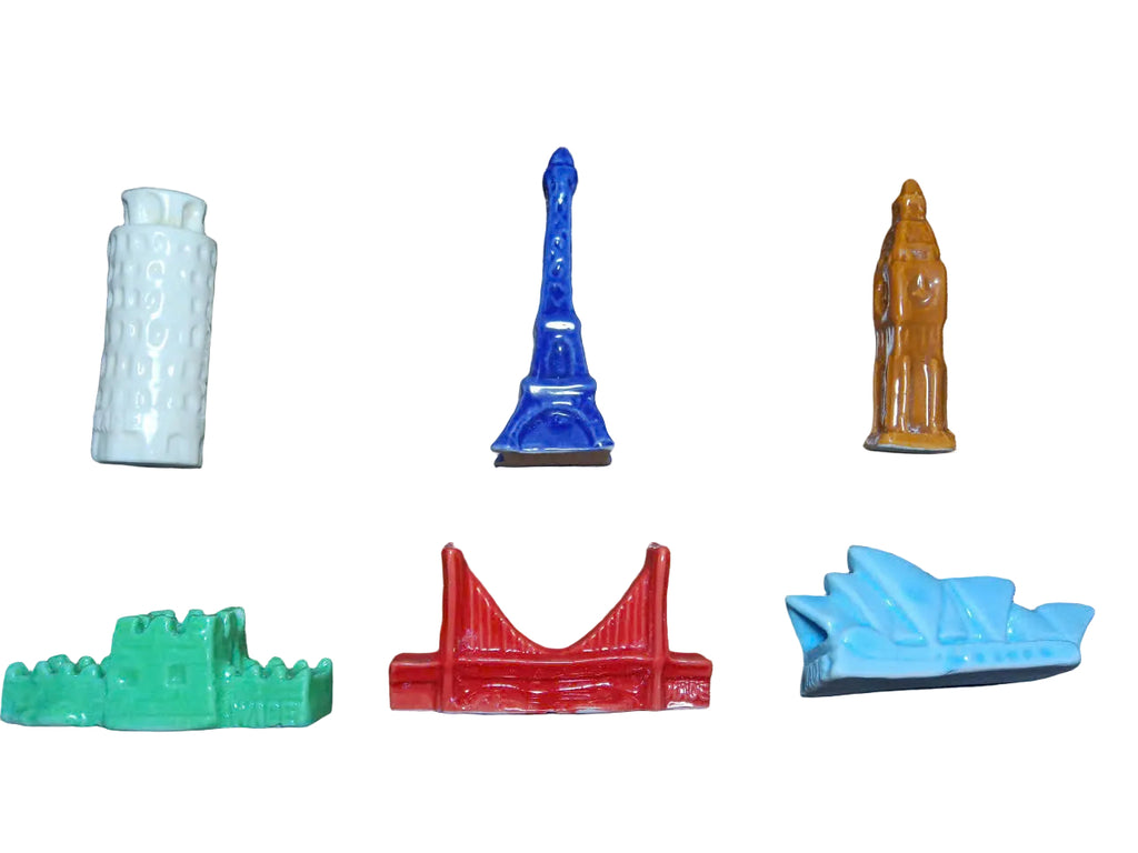 World Landmarks Porcelain Fève Set – 6 Pieces