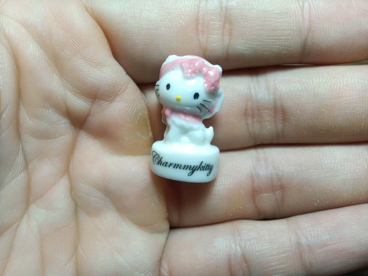 French Fève Miniature Porcelain Hello Kitty Figurine – Individual Collectible Sanrio Zodiac & Calendar King Cake Charm