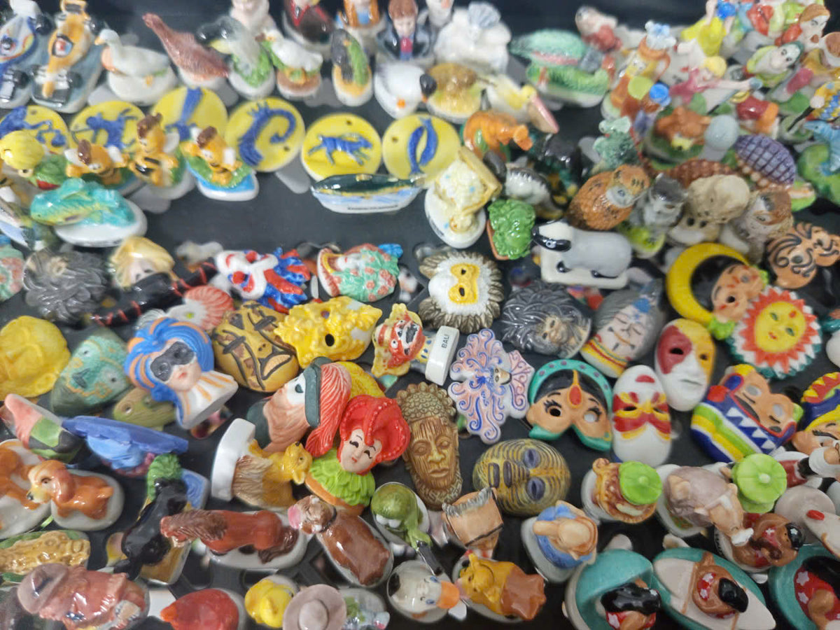 Vintage French Ceramic Feves Blind Box - Random Porcelain Miniatures Scoop Lot