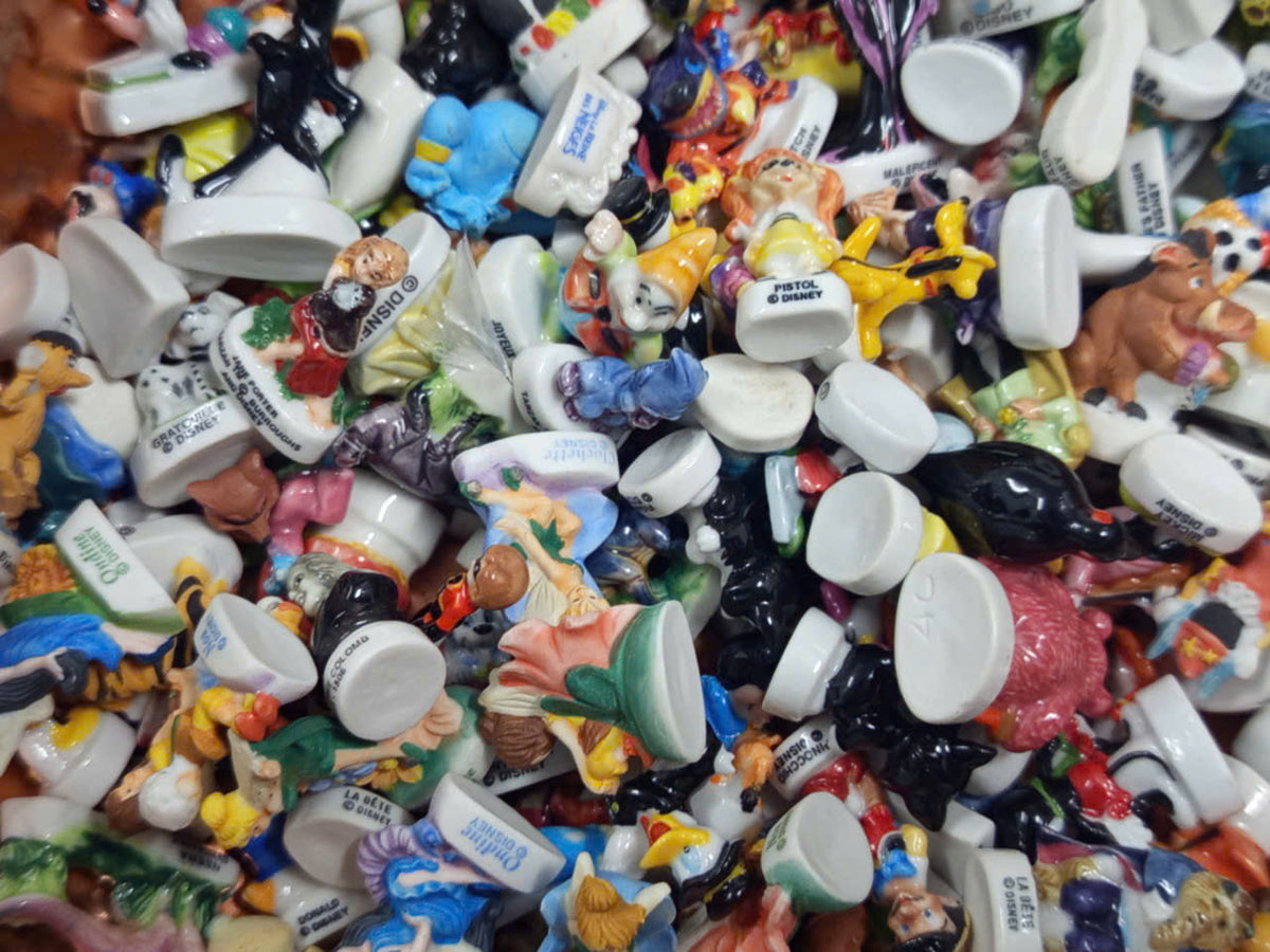 Vintage French Ceramic Feves Blind Box - Random Porcelain Miniatures Scoop Lot