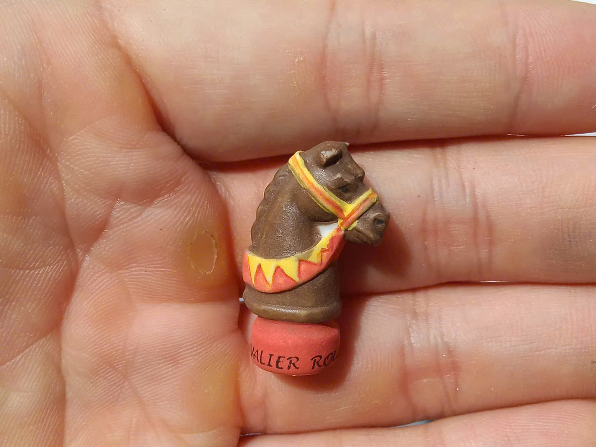 French Medieval Chess Fève Set – Hand-Painted Porcelain Miniatures (11 Pieces)