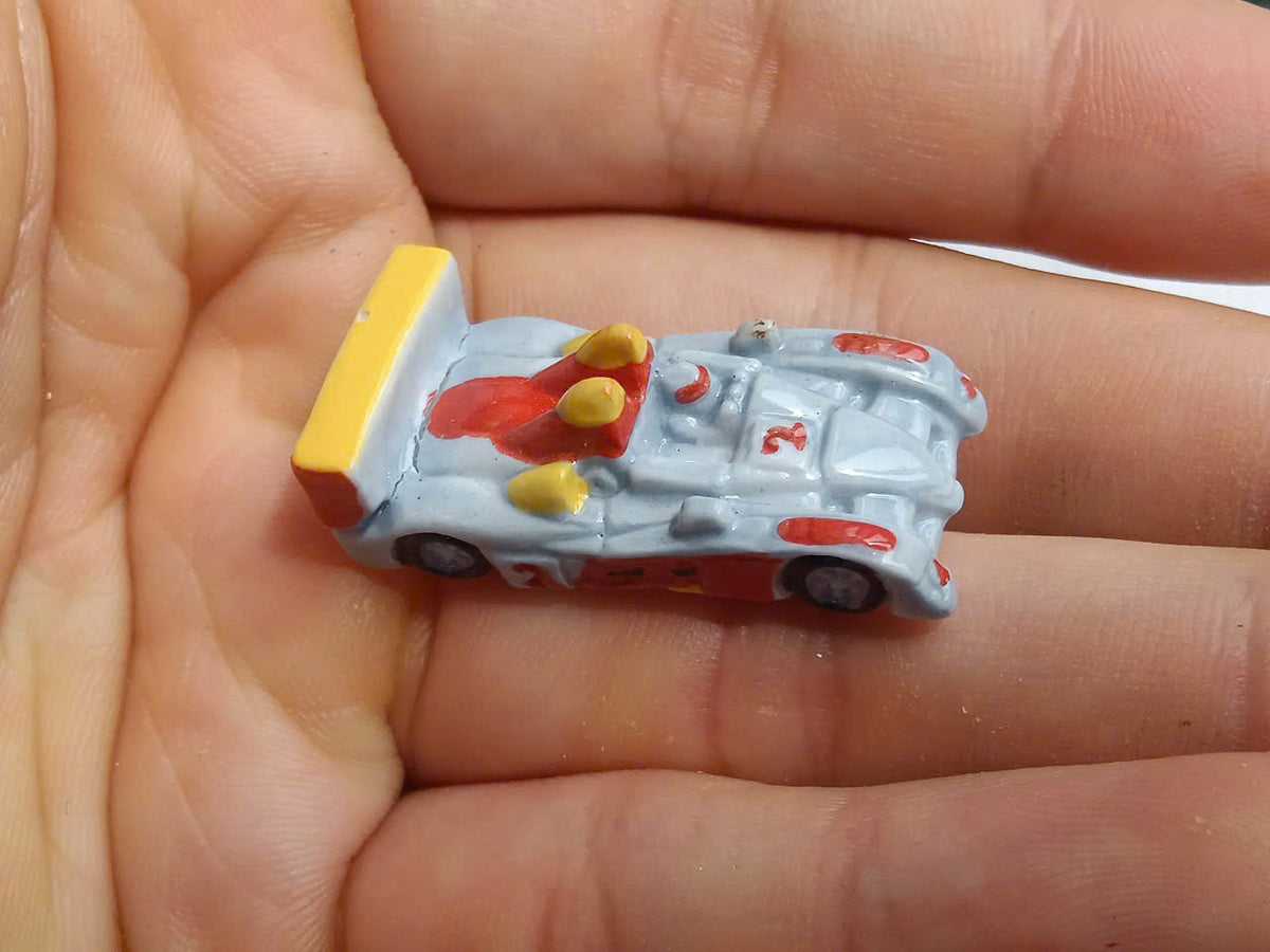 Racing Cars Porcelain Fève – Single Piece | Hand-Painted Race Car Collectible Figurine