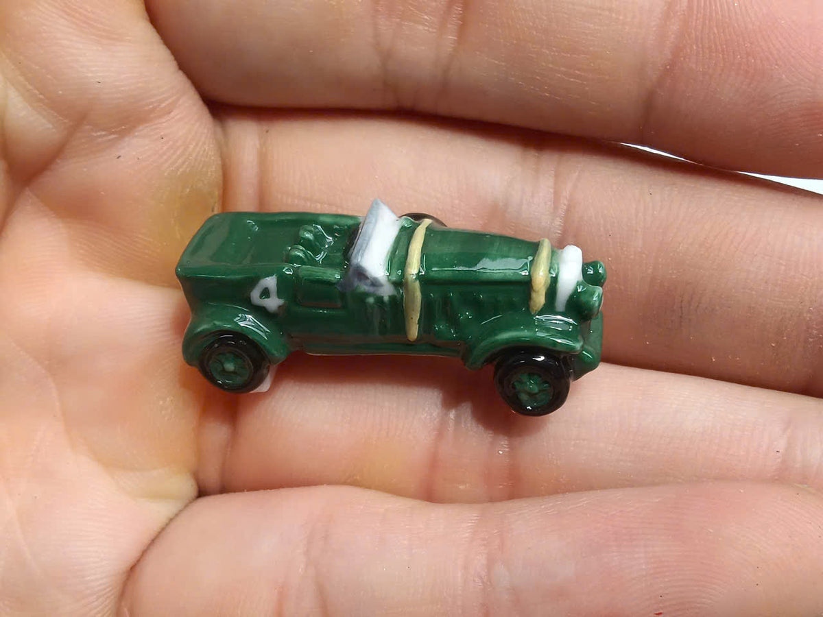 Racing Cars Porcelain Fève – Single Piece | Hand-Painted Race Car Collectible Figurine