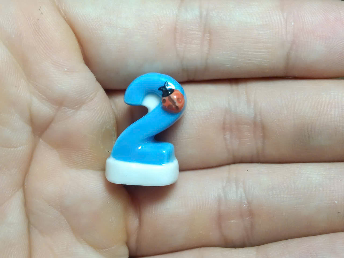 Number Bugs Porcelain Fève – Single Piece | Hand-Painted Insect Numbers Collectible Figurine