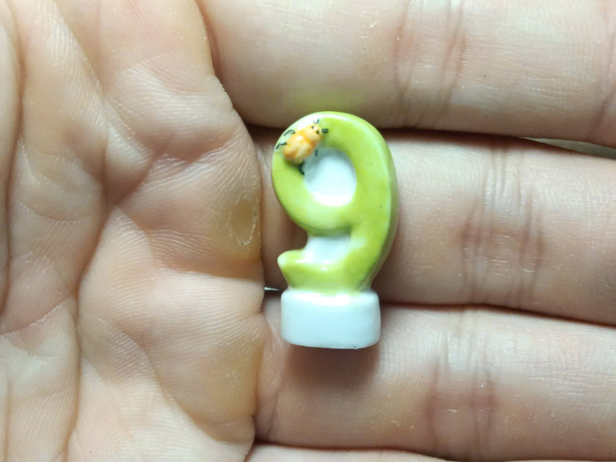 Number Bugs Porcelain Fève – Single Piece | Hand-Painted Insect Numbers Collectible Figurine