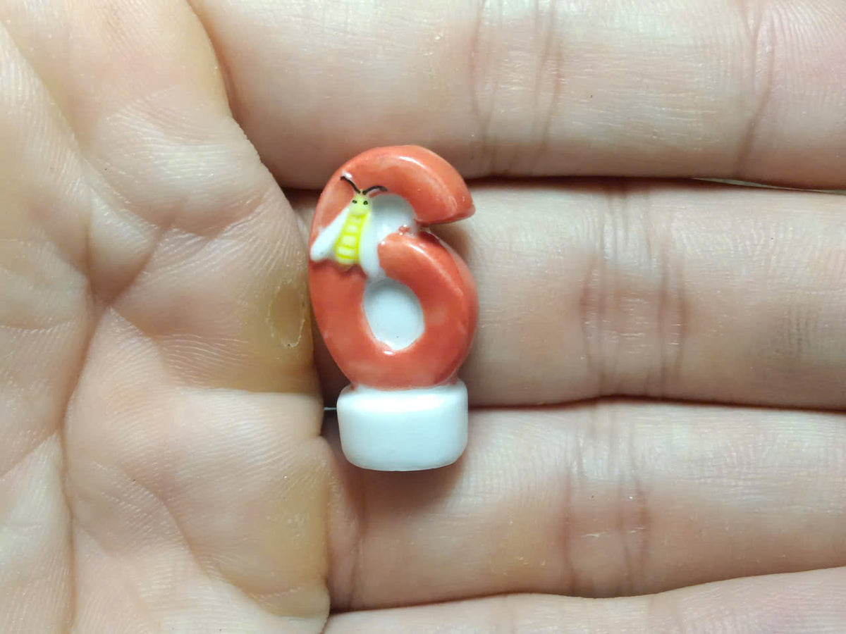 Number Bugs Porcelain Fève – Single Piece | Hand-Painted Insect Numbers Collectible Figurine