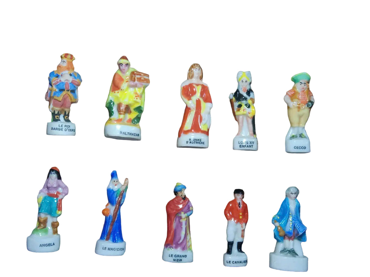 Royal Court & Carnival Porcelain Fève – Single Piece | Hand-Painted French Royalty Figurine
